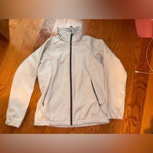 🌸 Columbia Light Gray Full-Zip Softshell Jacket